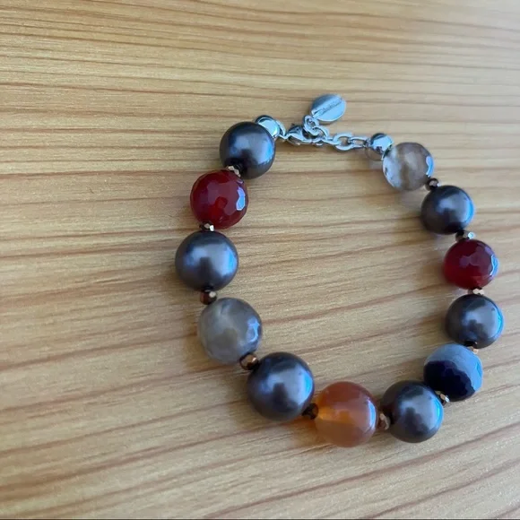 Semiprecious Stone Bead Bracelet - Picture 4 of 13